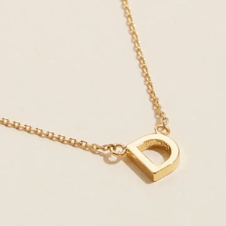 Gold Dipped Initial Letter Necklace