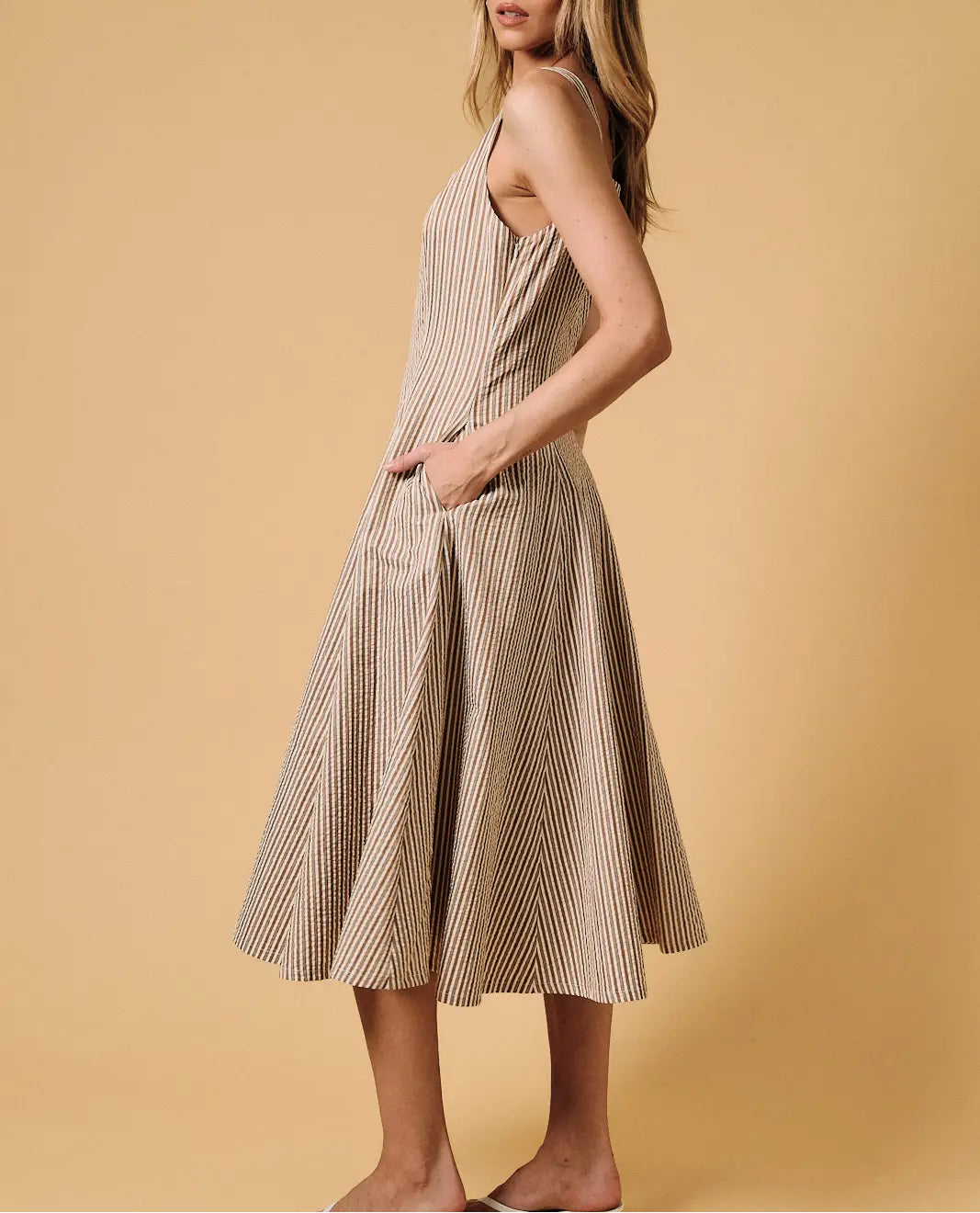 The Savannah Stripe Midi Dress