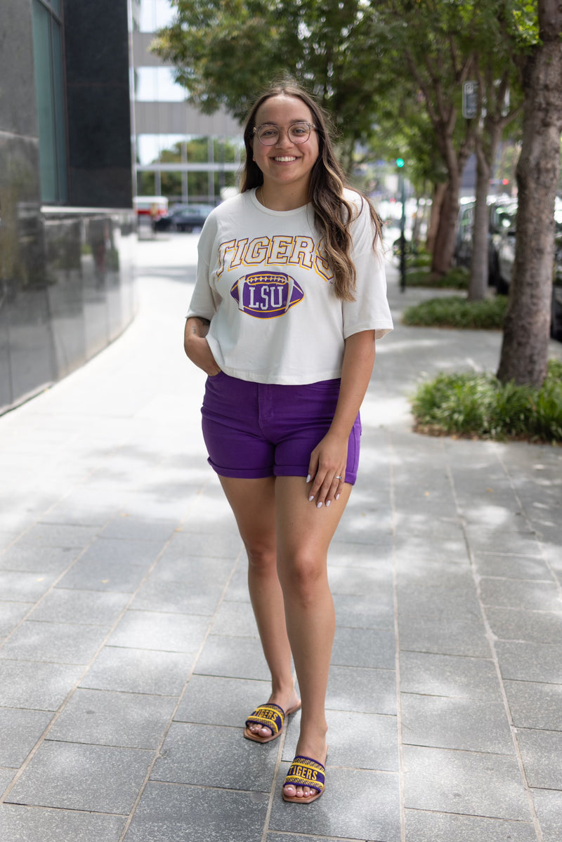 Tigers Football Cropped Tee