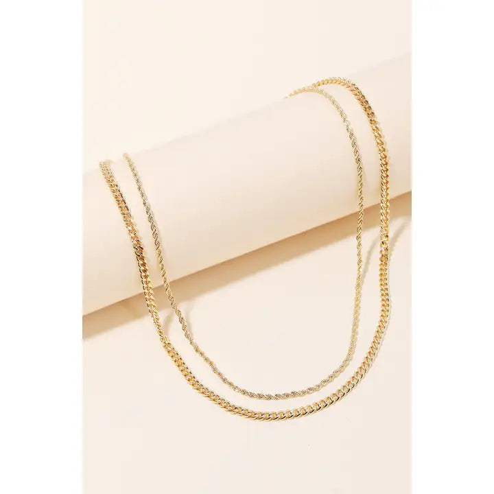 Rope & Chain Layered Necklace