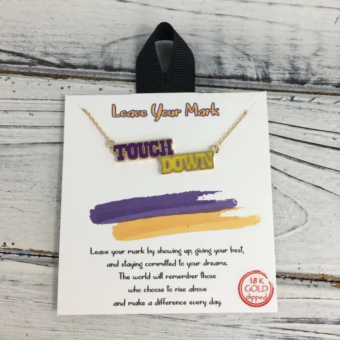 Purple & Gold Touch Down Necklace