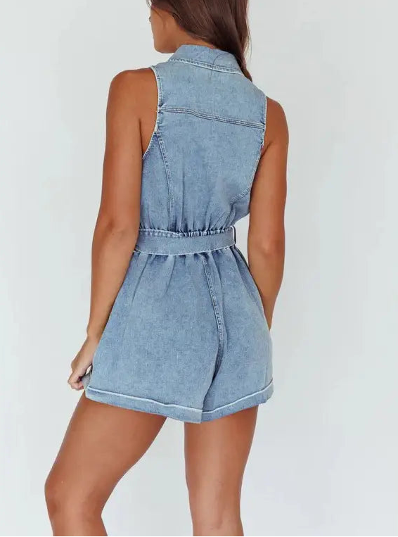 Weekend Muse Denim Romper
