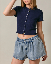 The Avery Button-Front Sweater Top