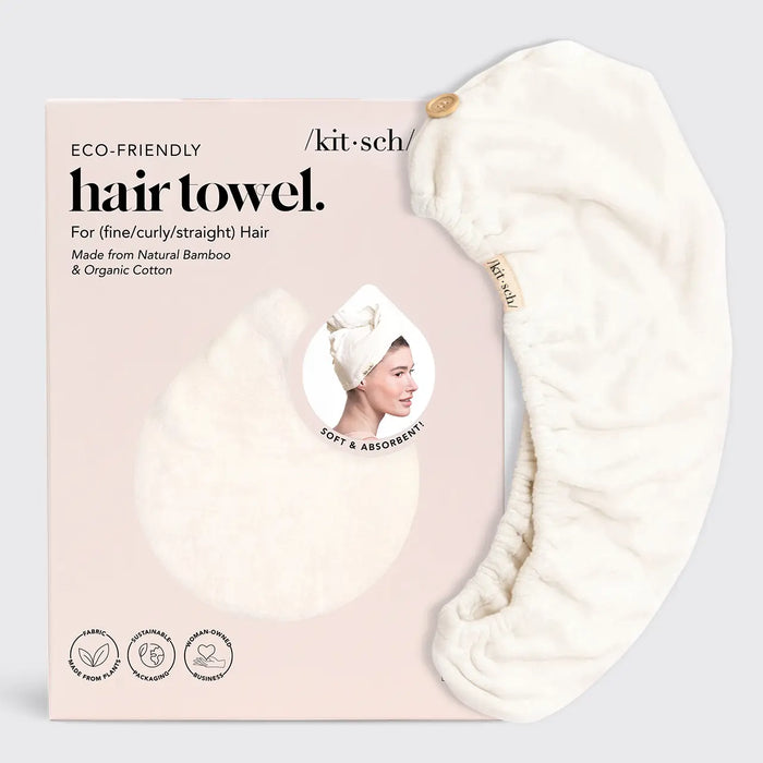 Quick Dry Ivory Hair Towel