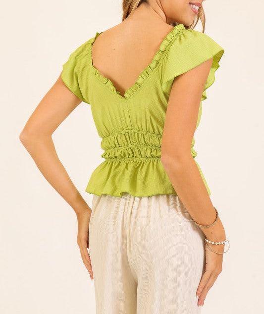 The Easy Breezy Blouse Lime