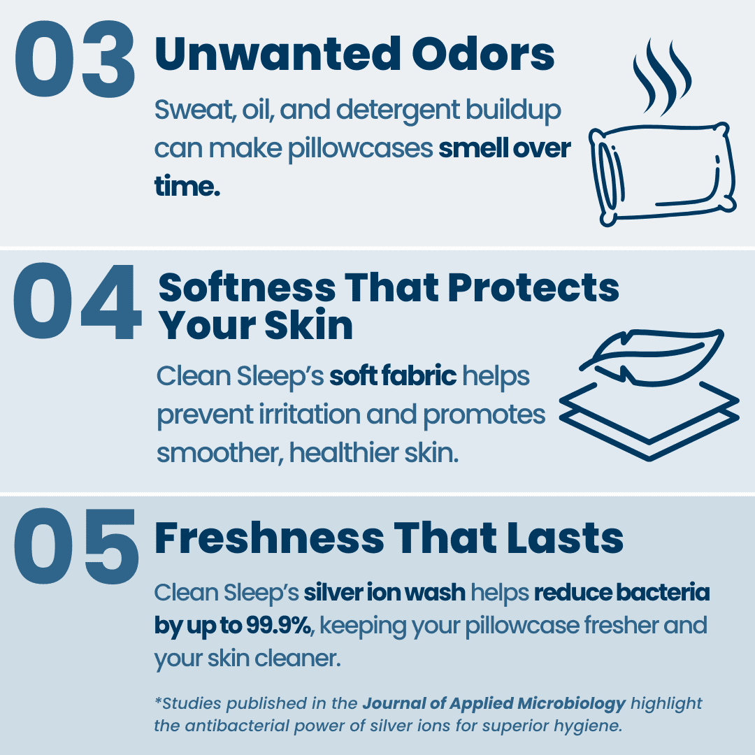 Clean Sleep Pillowcase Silver