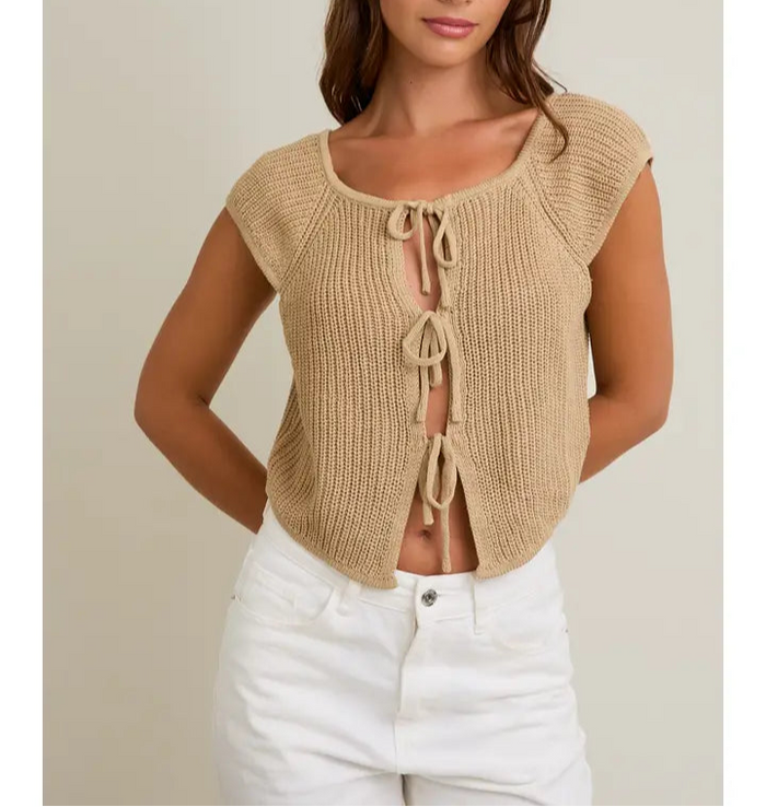 Lola Tie Top Tan