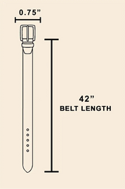 Thin Beige Leather Belt