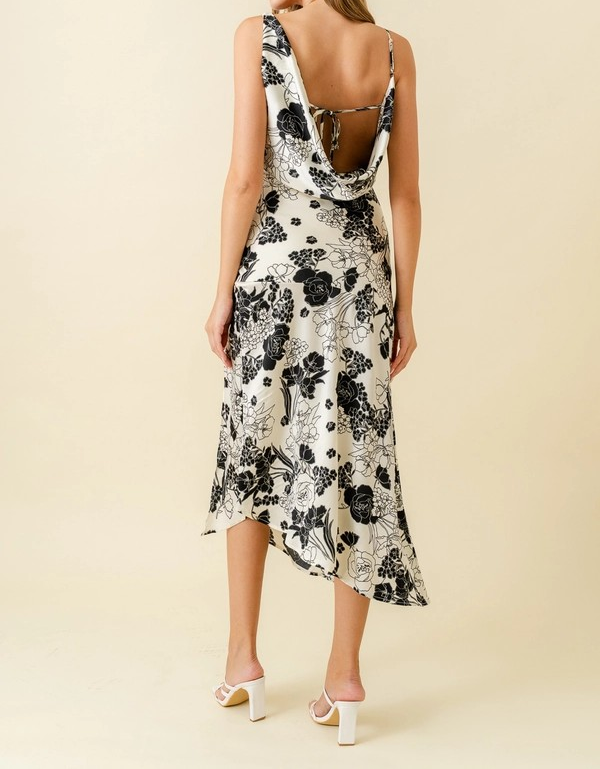 Farrah Floral Print Midi Dress