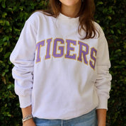 Tigers Varsity Mockneck Sweatshirt White