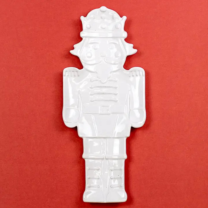 Royal Nutcracker Shaped Platter White