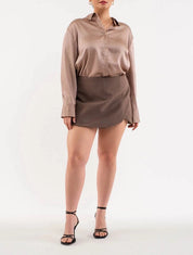 Paula Pinstripe Button Down Top