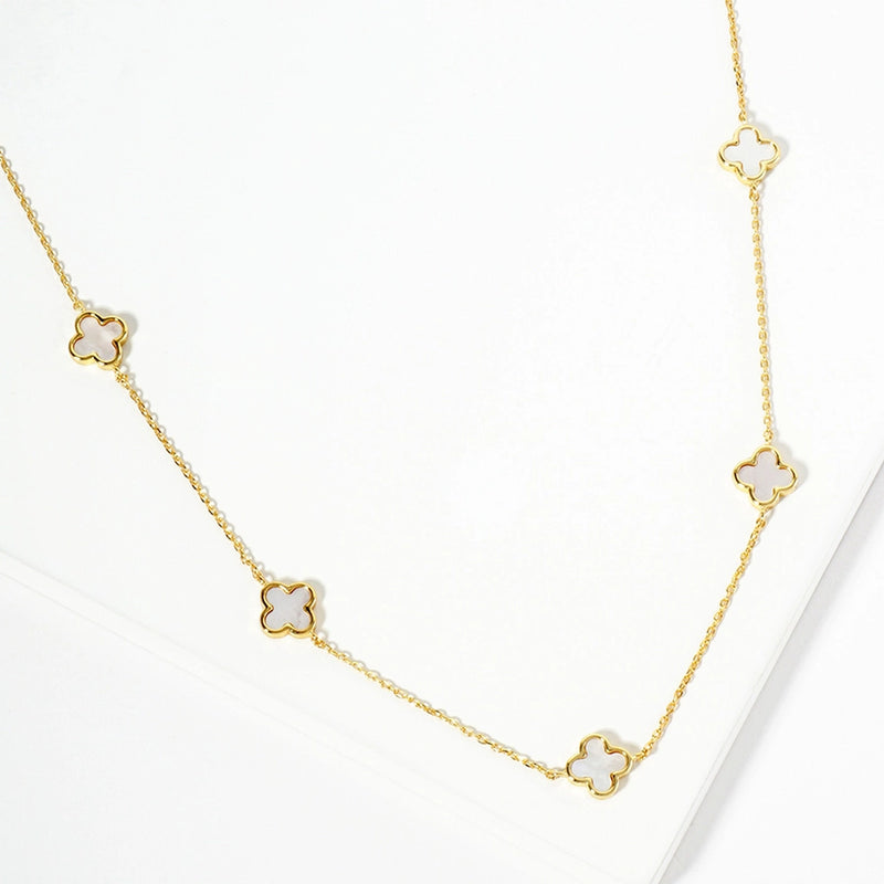 Gold Dipped Clover Necklace