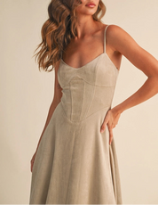 Addison Suede Midi Dress