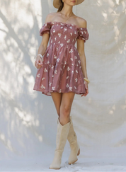 Stephanie Embroidered Mini Dresss