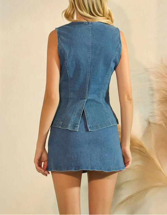 Abigail Denim Skort