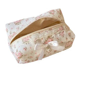 Floral Bow Lace Makeup Bag