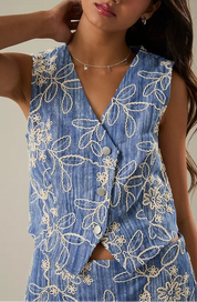 Bloom Stitch Denim Set