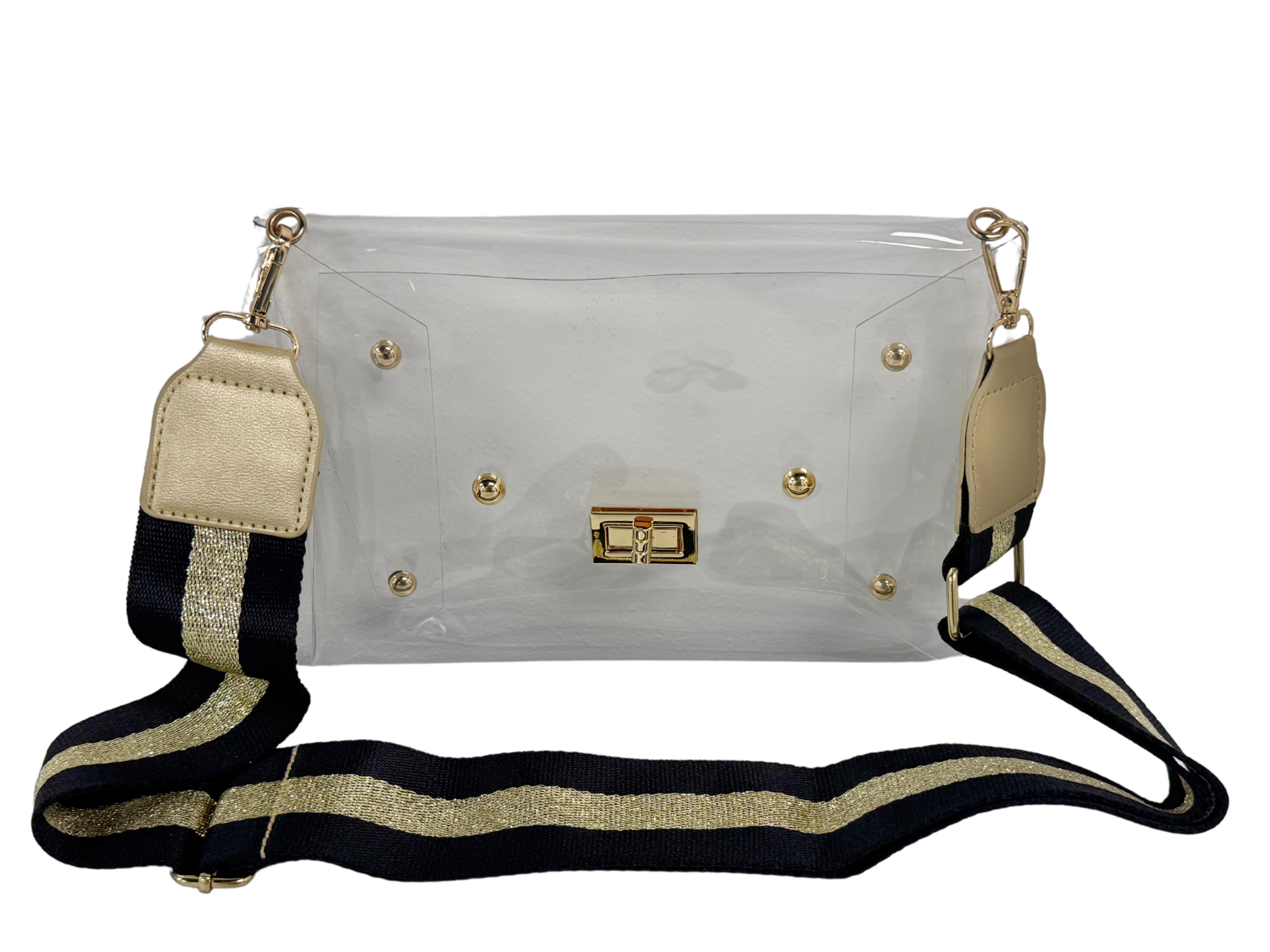 Black & Gold Clear Purse