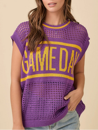 Crochet Game Day Knit Top