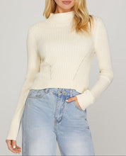 The Caroline Ribbed Sweater Off White