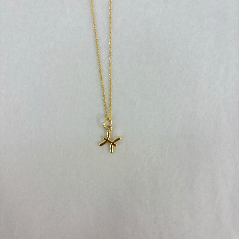 Zodiac Charm 18K Gold Plated Necklace