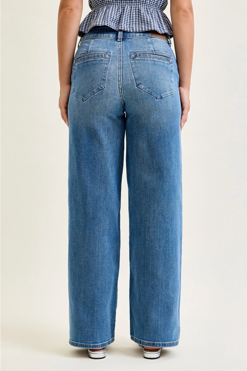 Judy Blue| HW Column Trouser Jeans Long