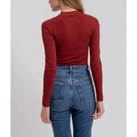 Melany Mock Neck Sweater Top