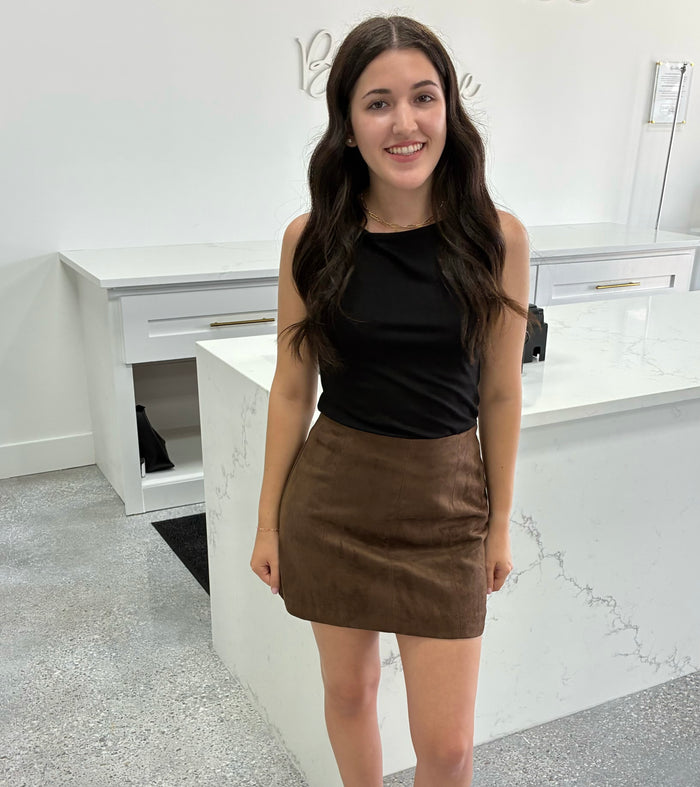 Khloe Suede Mini Skirt