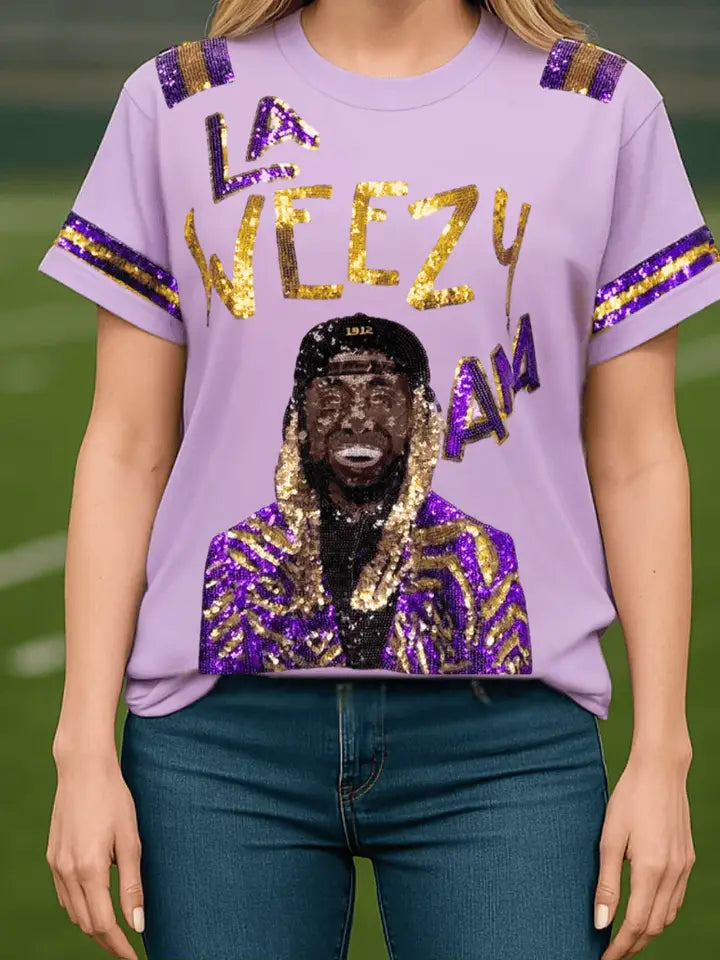LA WEEZY ANA Sequin Top