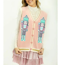 Sequin Nutcracker Sweater Vest