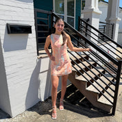Peach Petal Mini Dress