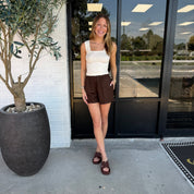 Mocha Moment Suede Shorts