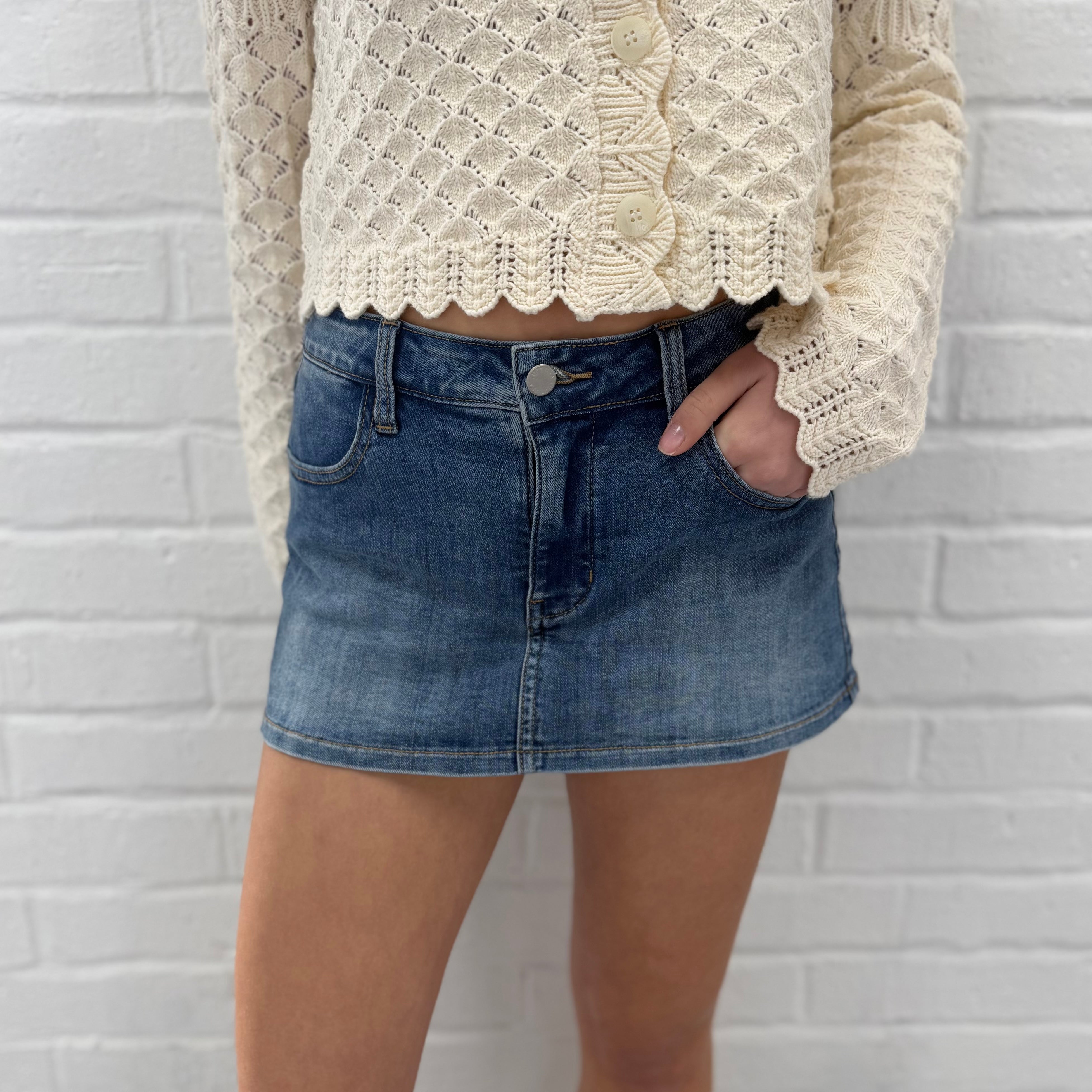 Miranda DRK Denim Skort