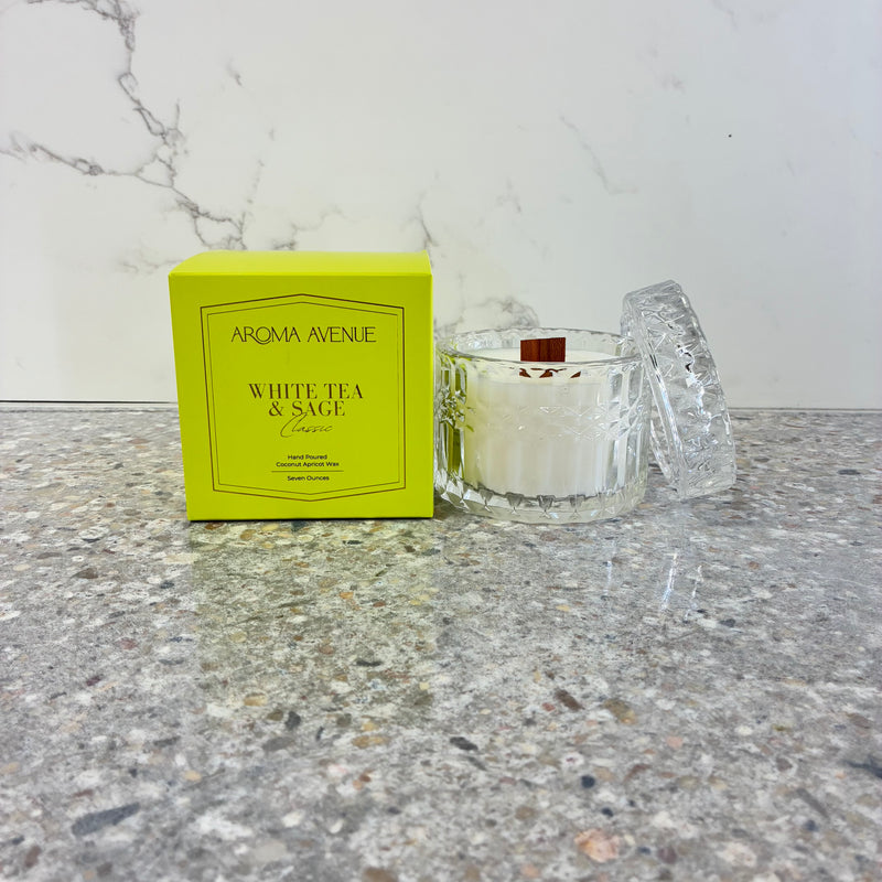 Aroma Avenue White Tea & Sage 7oz Candle