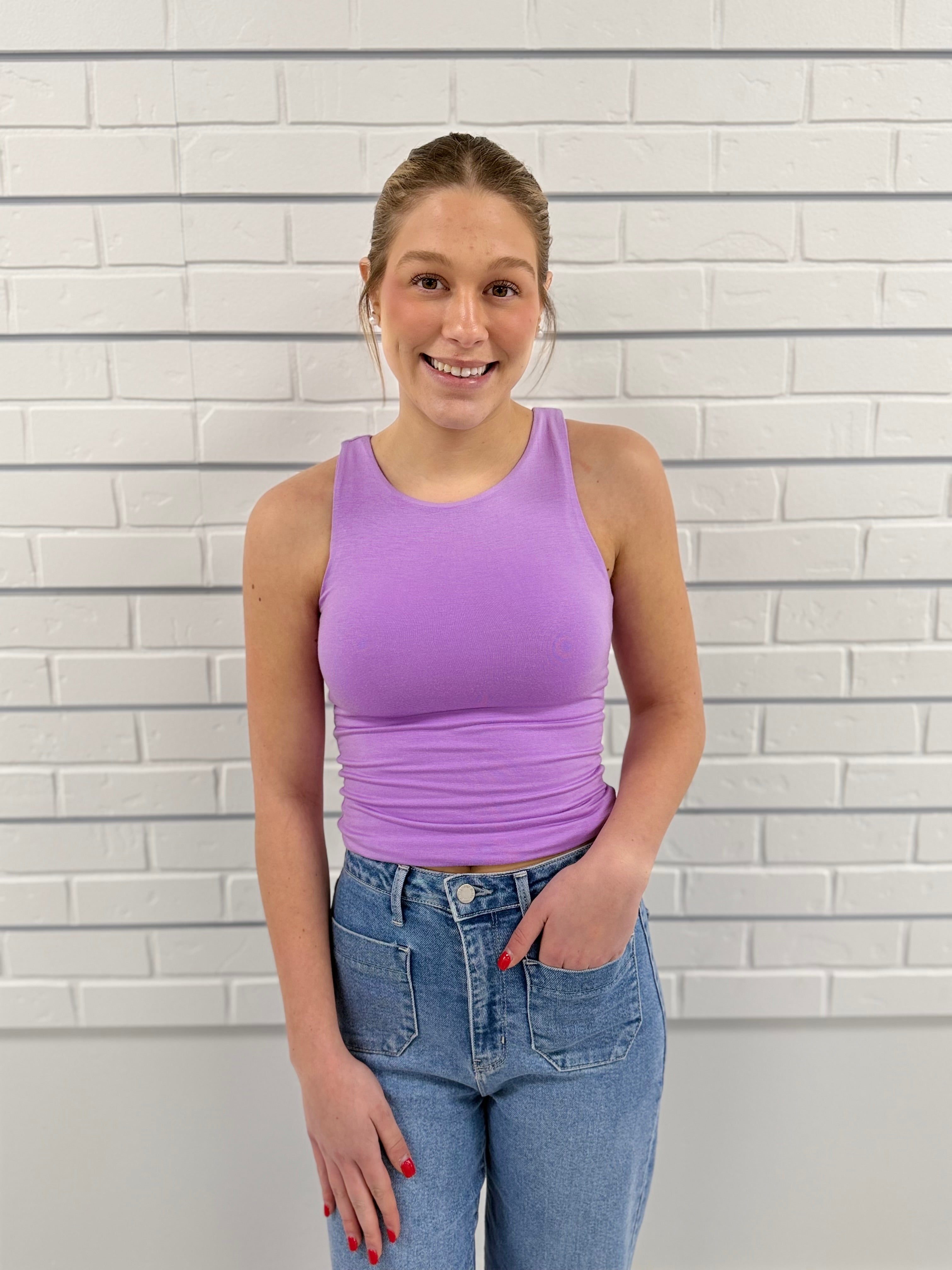 Double Layered Tank Lavender