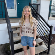 Jessica Cropped Knit Vest