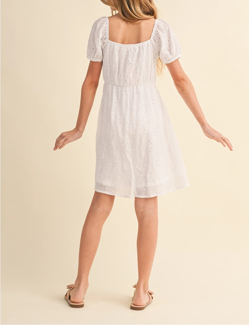 Sweet Eyelet Tween Dress