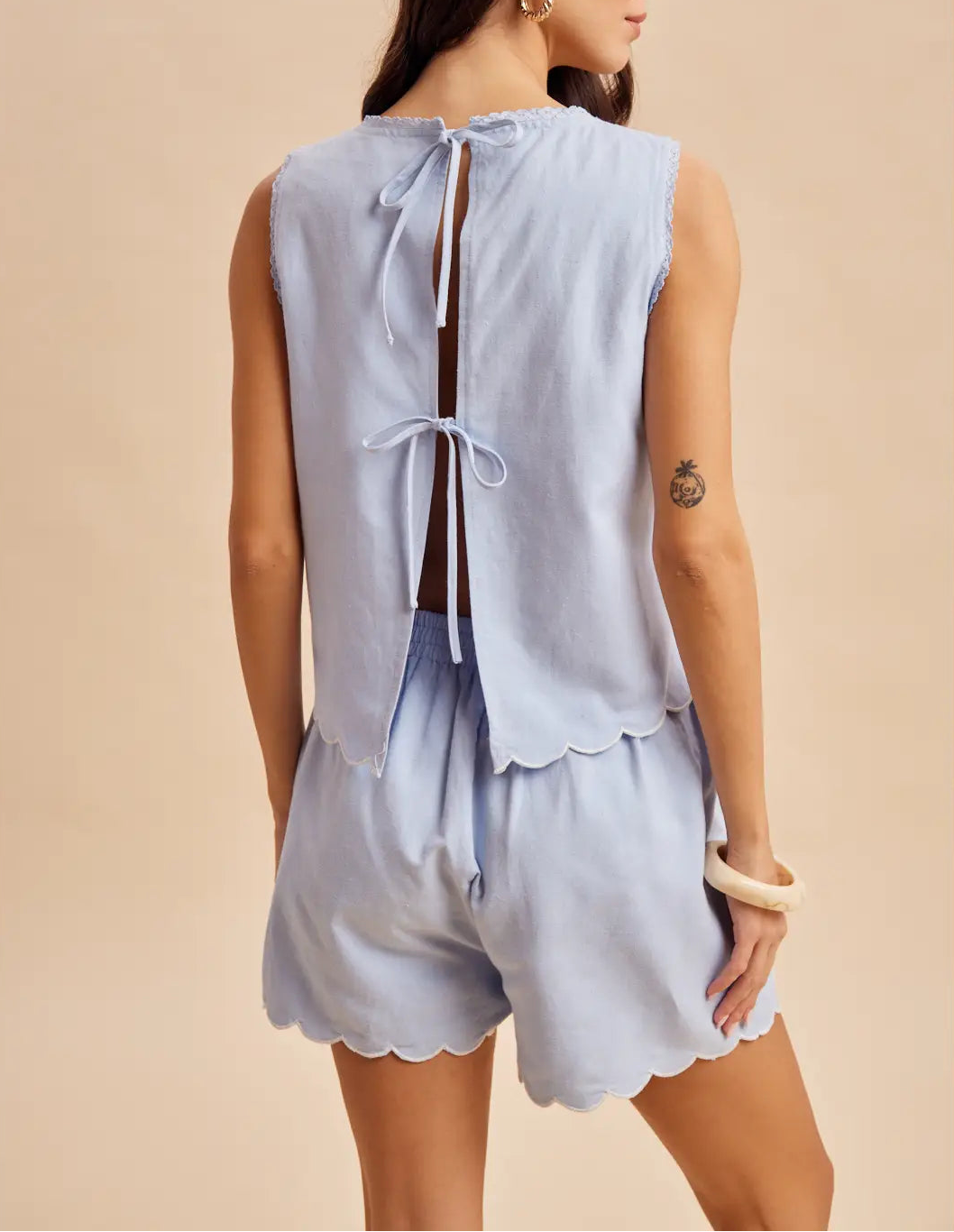 Palm Breeze Embroidered Set