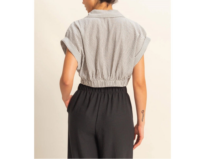 Serinity Stripped Crop Top