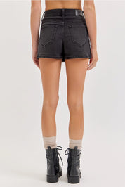 The Downtown Denim Skort Black