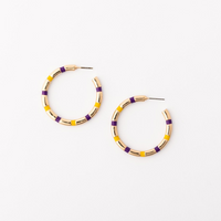 Nellie Purple & Gold Earrings