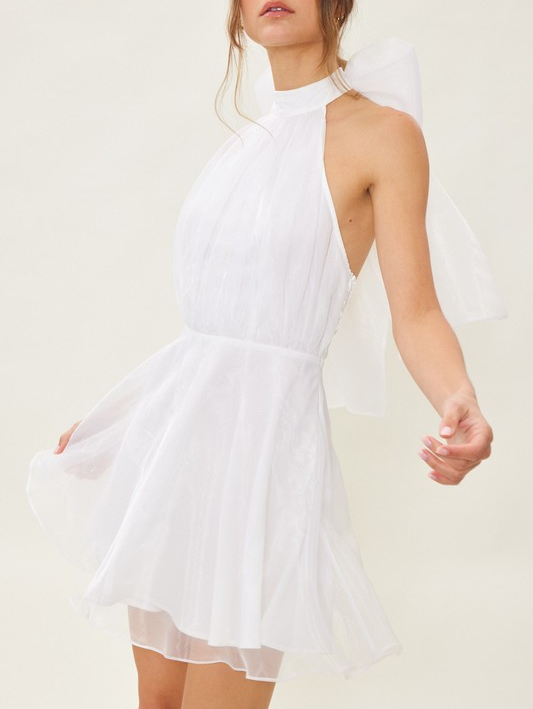 Hailey Halter Bow Dress