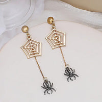 Hanging Spider Web Earrings