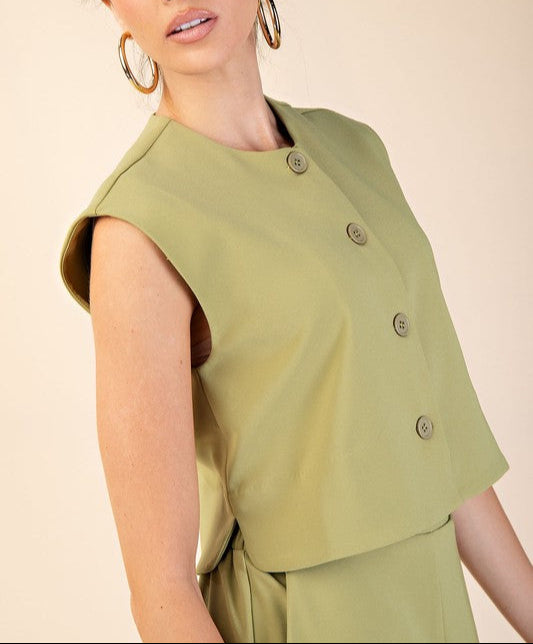 Bailey Button Vest Pants Set
