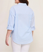 Curvy Addison Striped Button Up