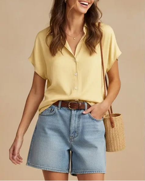 The Buttercloud Button-Up Blouse