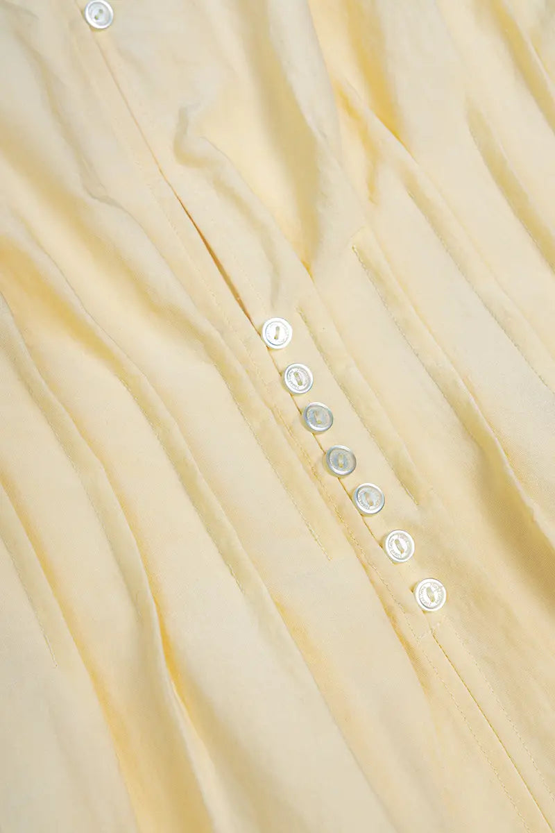 Celina Sculpted Yellow Peplum Top