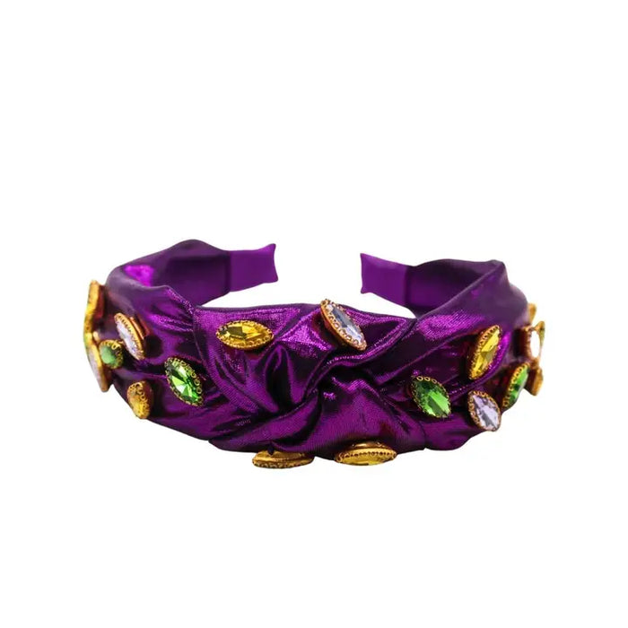 Purple Mardi Jeweled Headband