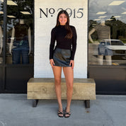 The Kendall Mock Neck Black